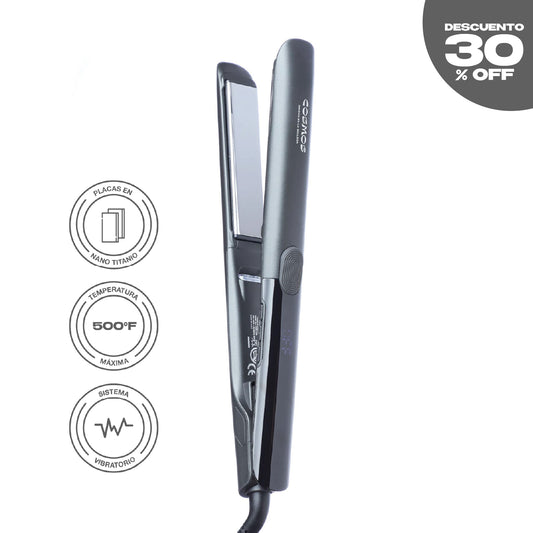 Plancha de Cabello Profesional Cosmos Sagitta Nano Titanio 500°F – Uso Profesional y Personal